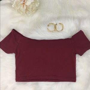 ASOS offshoulder crop top